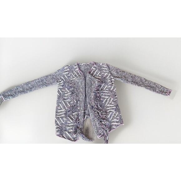 Lucky Brand Knit Long Sleeve Open Cardigan Sz S Fringes style Boho 90s Y2K - Picture 3 of 7